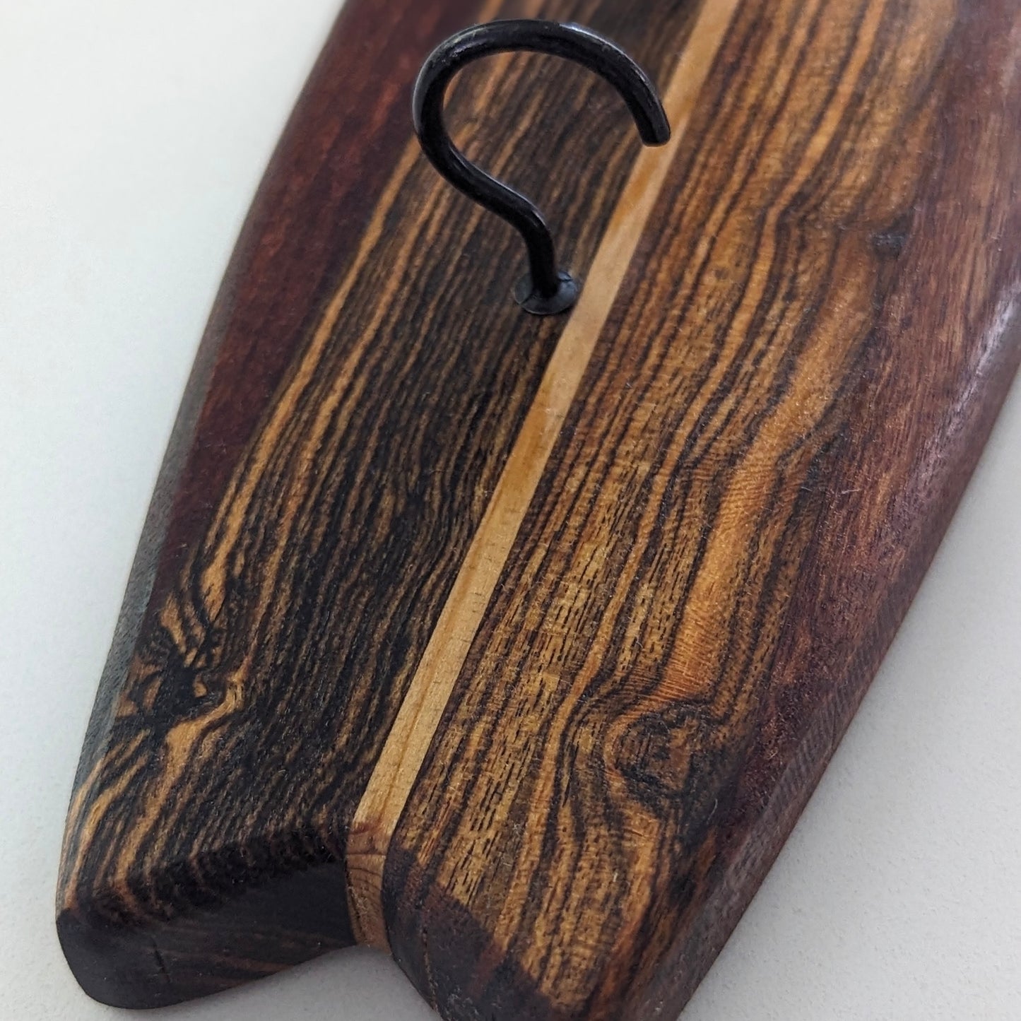 Wall Hook - Cruiser, 12" - Tigerwood, Chechen, Maple