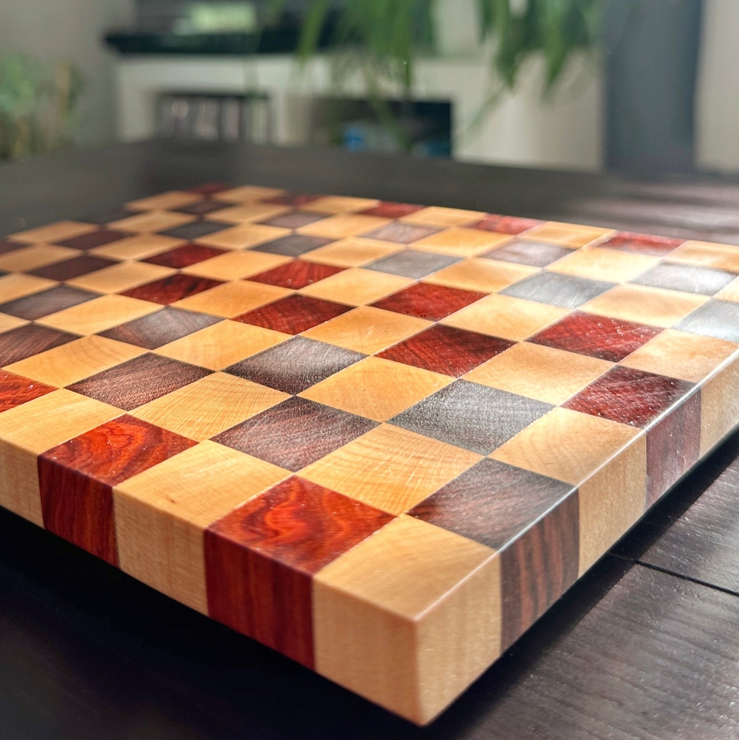 Cutting Board, 8.5" - Bloodwood, Redheart, and Maple