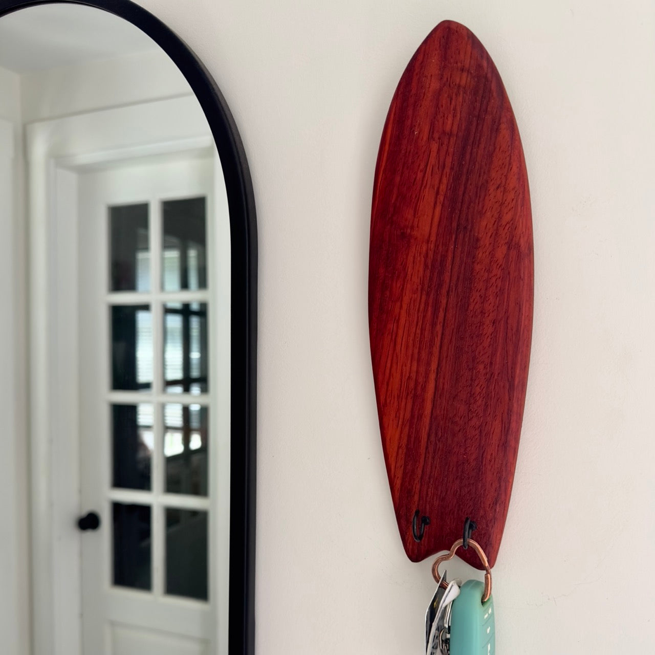Wall Hook - Fish, 12" - Paduak (double)