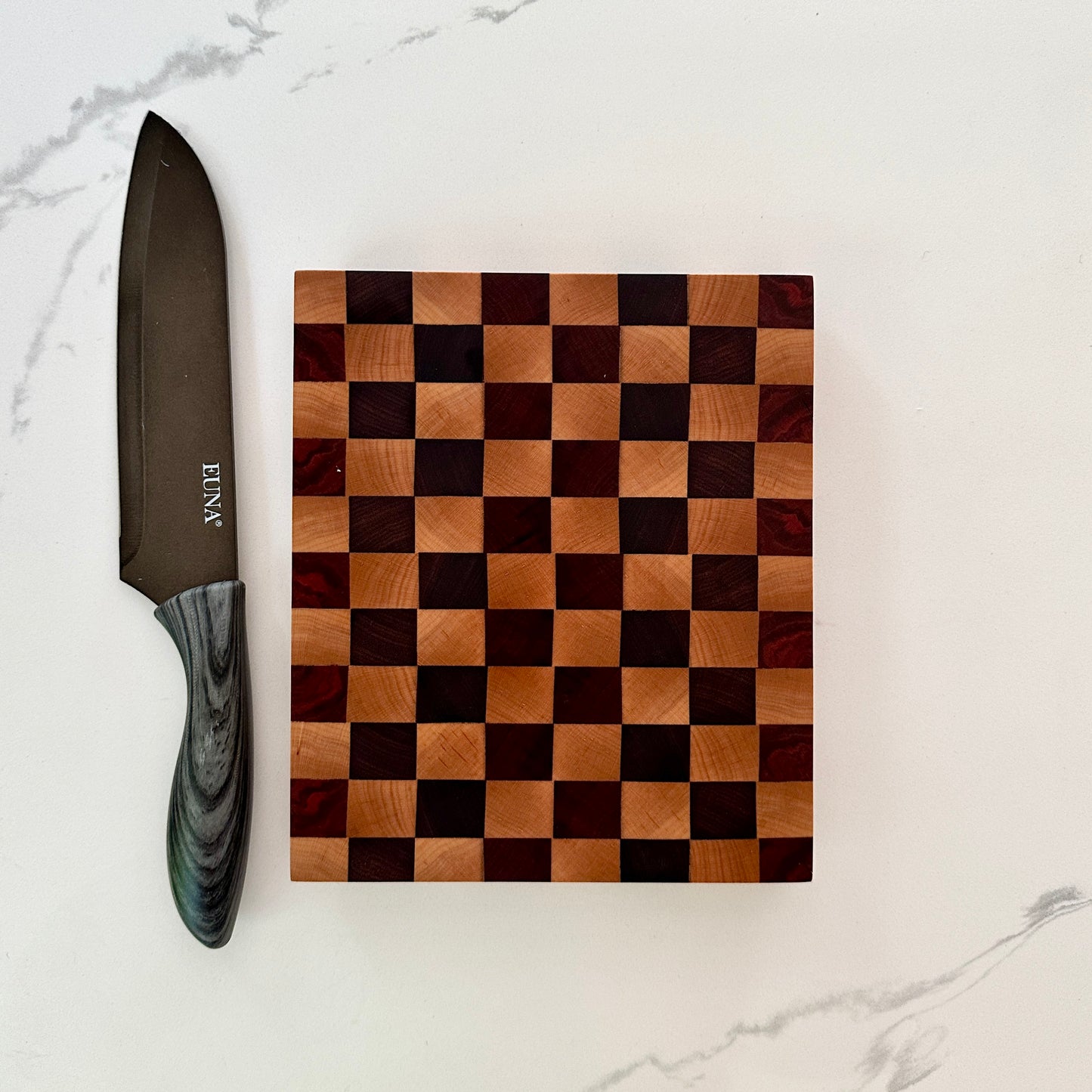 Cutting Board, 8.5" - Bloodwood, Redheart, and Maple