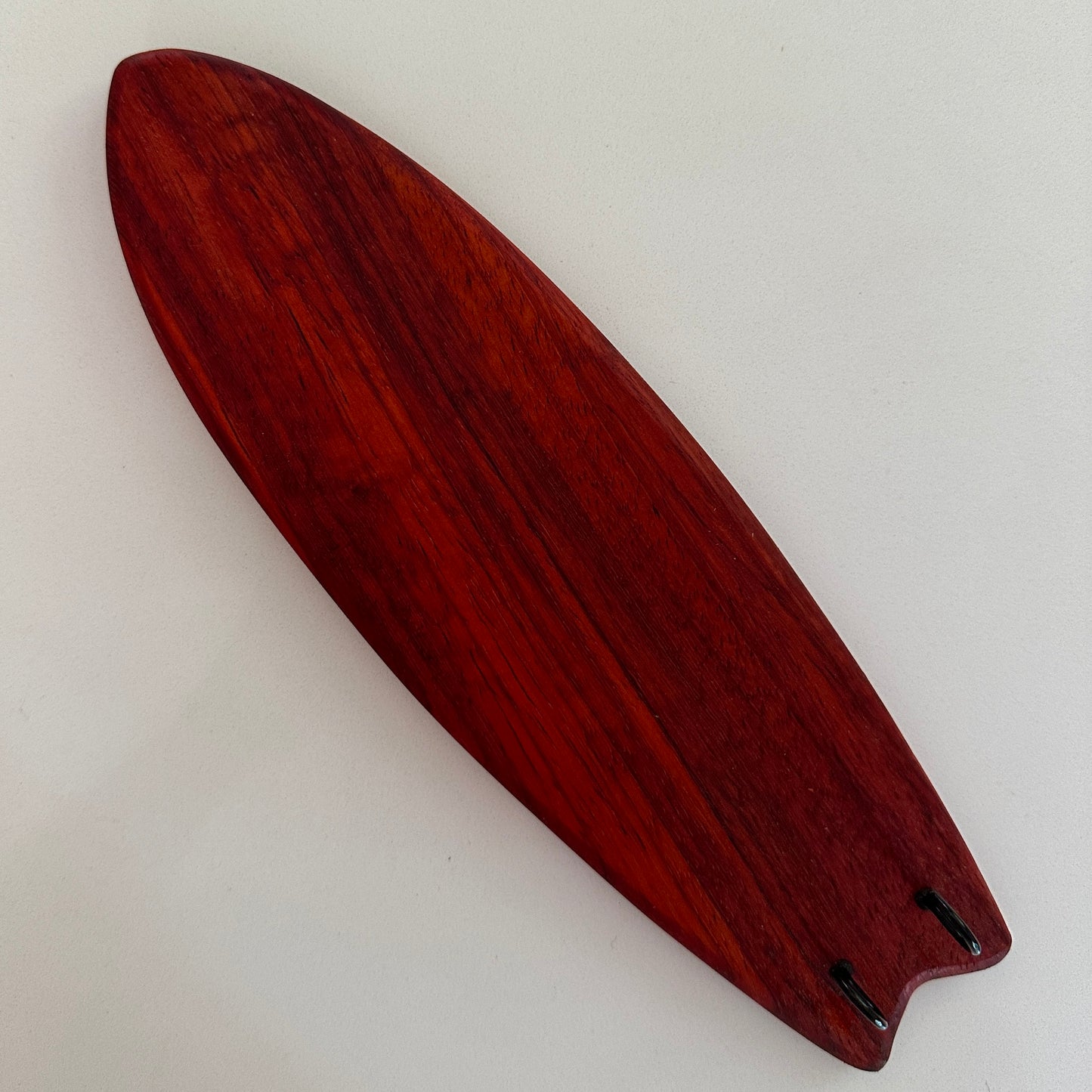 Wall Hook - Fish, 12" - Paduak (double)