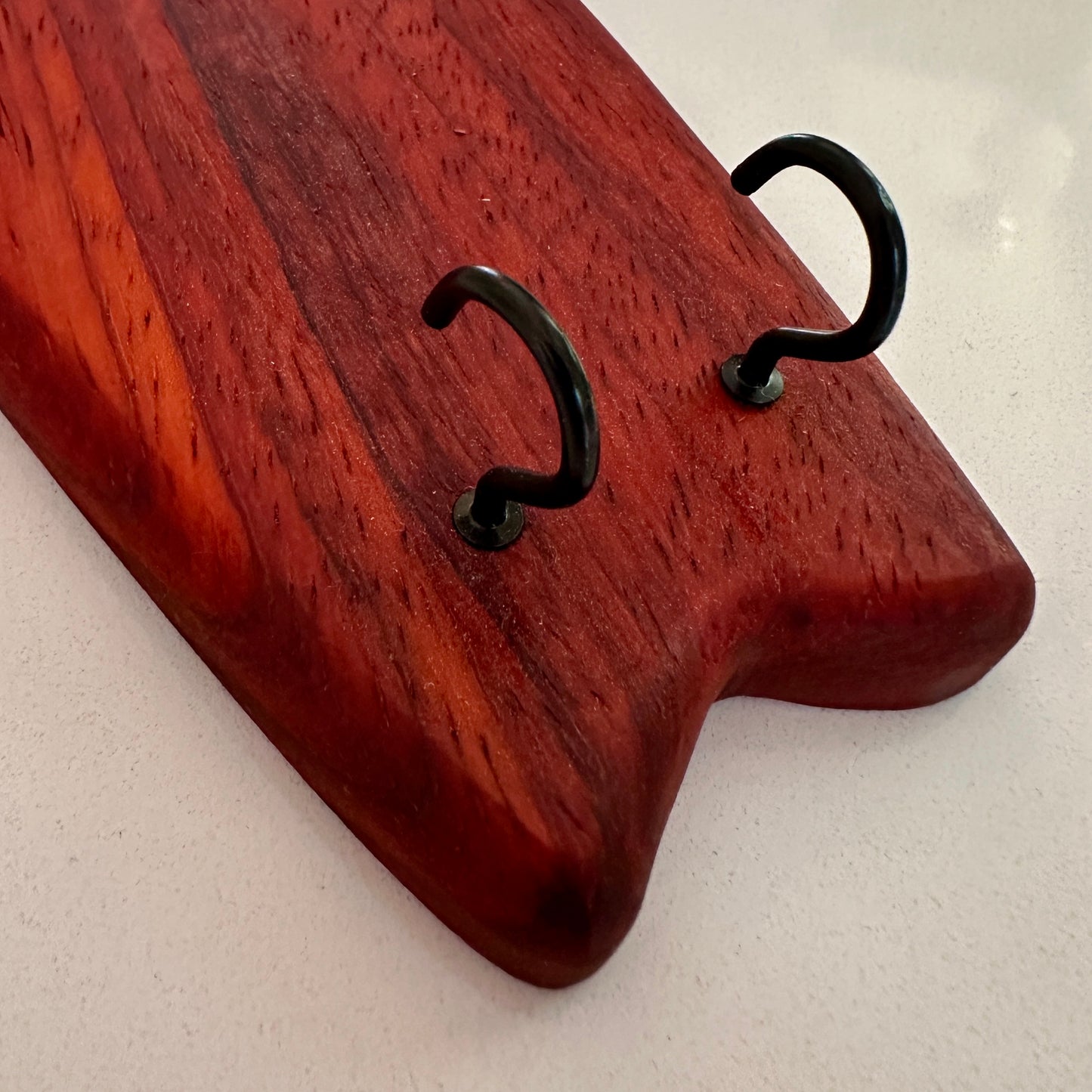 Wall Hook - Fish, 12" - Paduak (double)