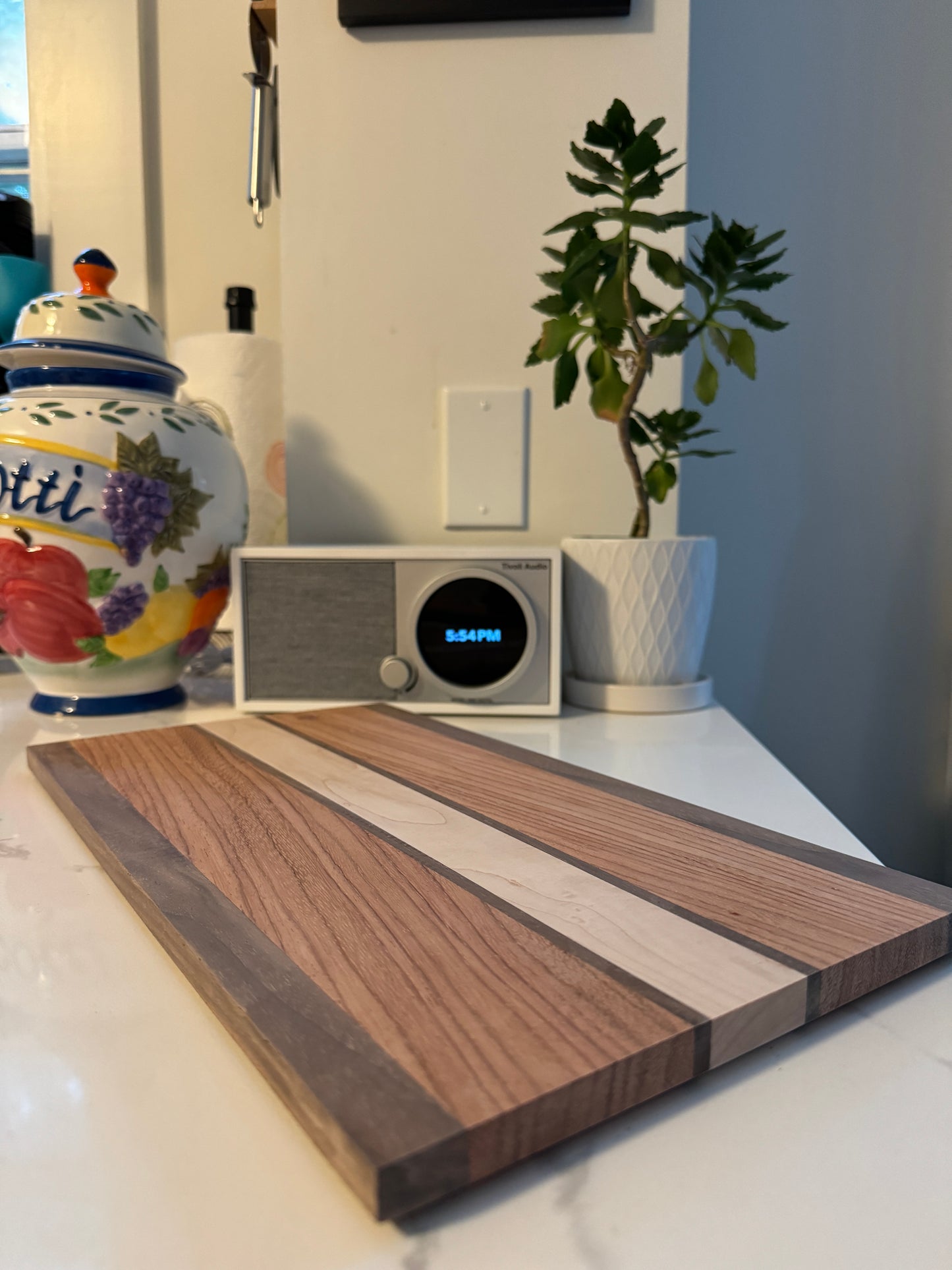 Charcuterie Board - Striped, 8.5" x 15" - Tigerwood, Maple, Walnut