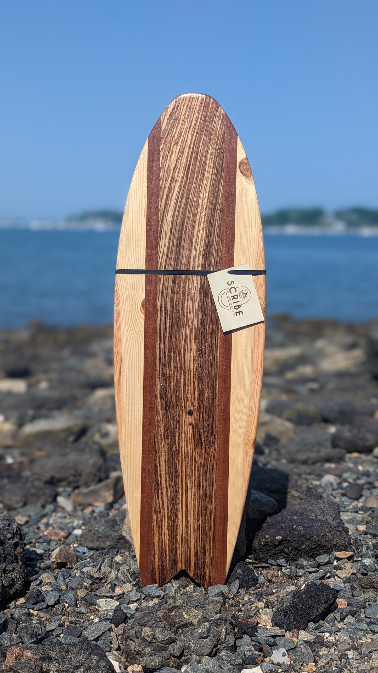 Balance Board- Fish, 30" - Pine, Iron Wood, Zebrawood