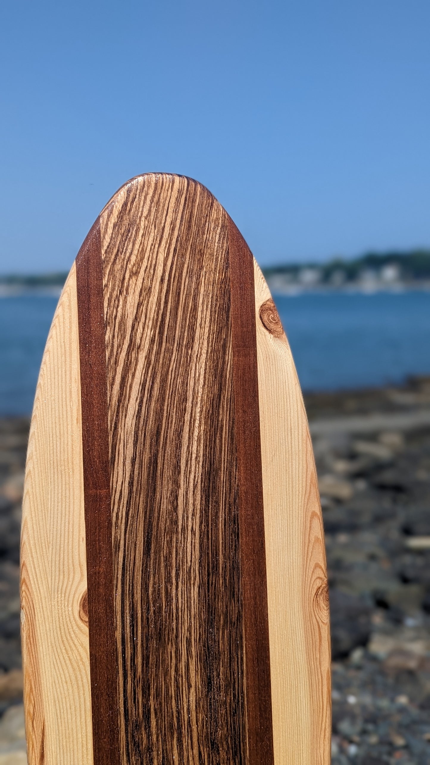 Balance Board- Fish, 30" - Pine, Iron Wood, Zebrawood