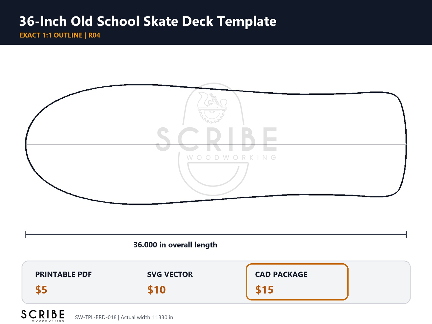 Old School Skate Deck Template