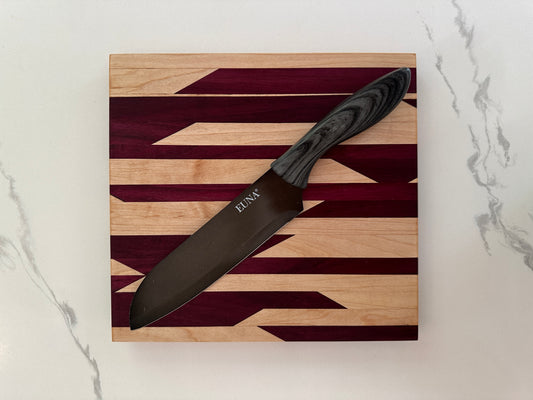 Charcuterie Board - Chaos, 10" - Purpleheart, Maple