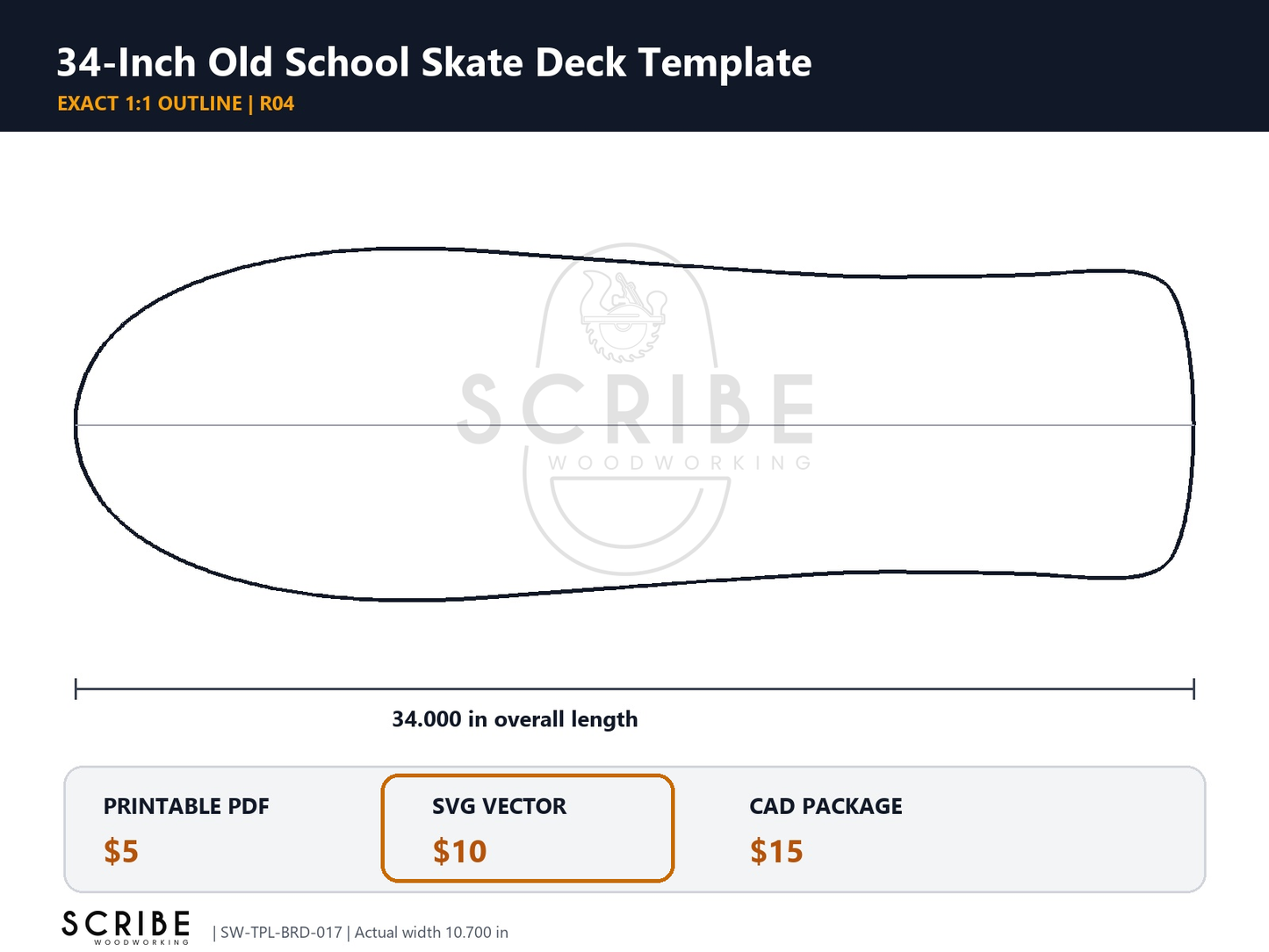 Old School Skate Deck Template