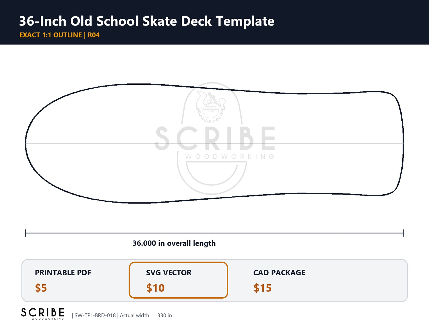 Old School Skate Deck Template