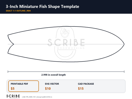 Miniature Skate Deck Templates