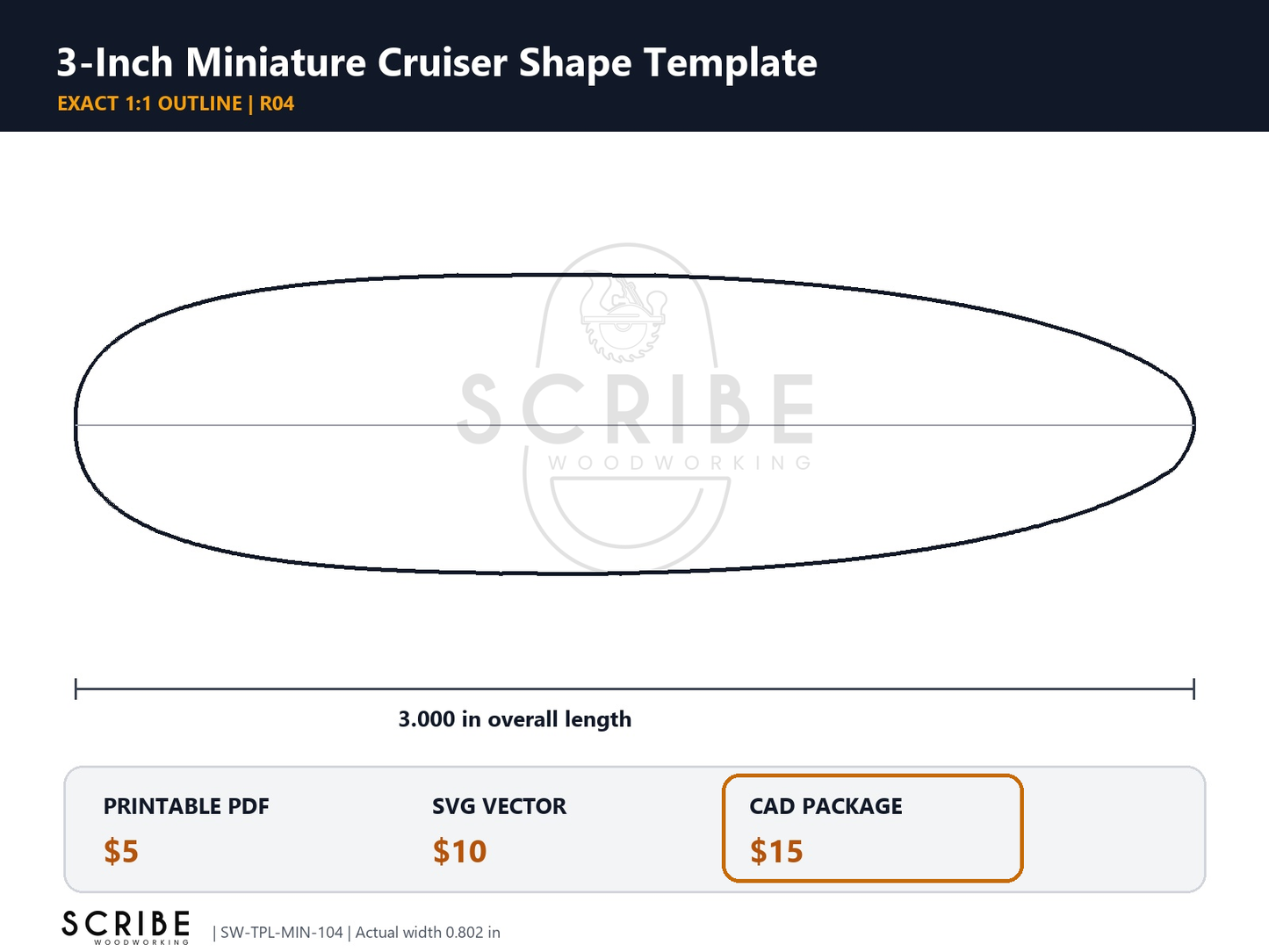 Cruiser Skate Deck Template