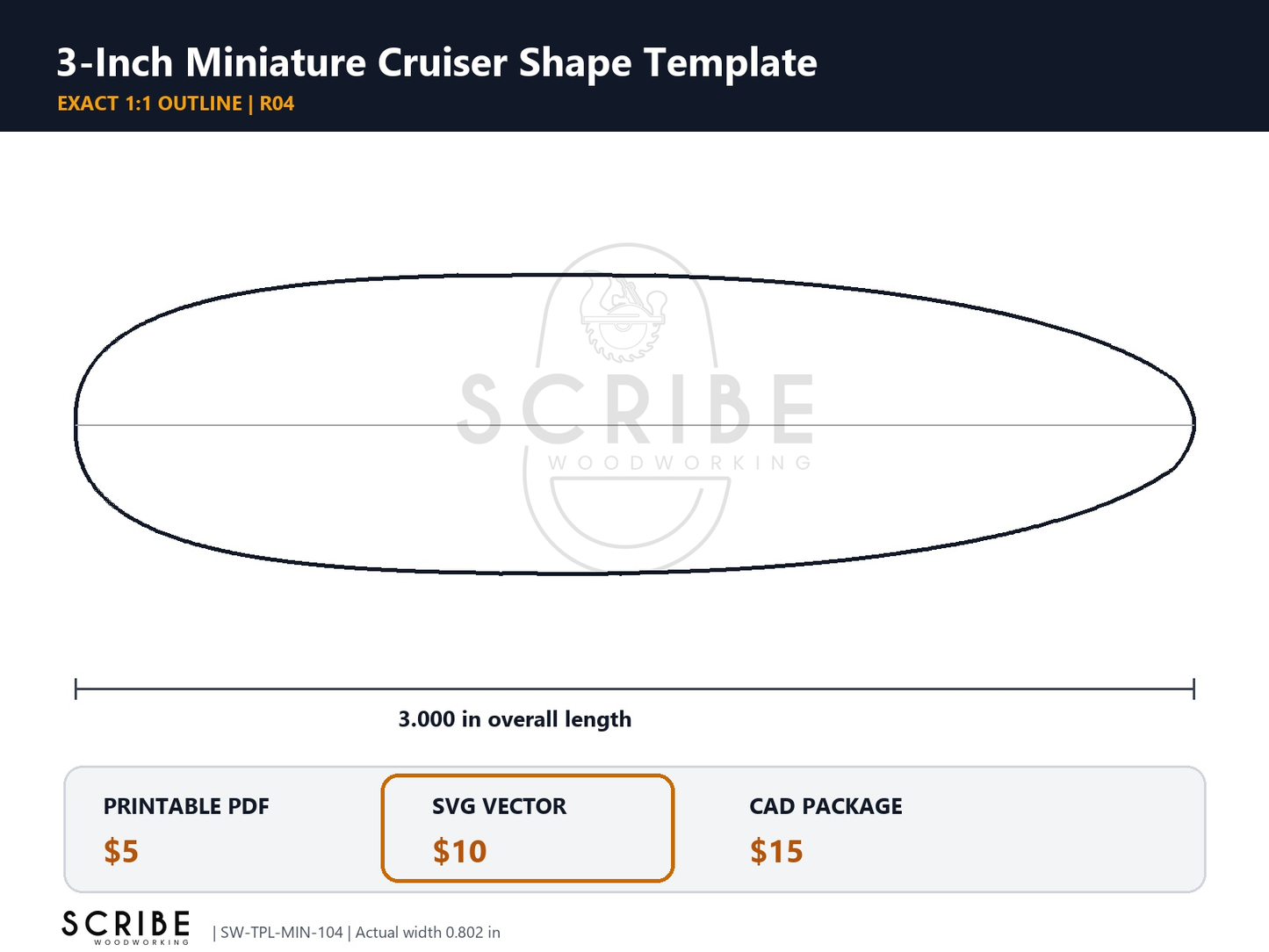 Cruiser Skate Deck Template