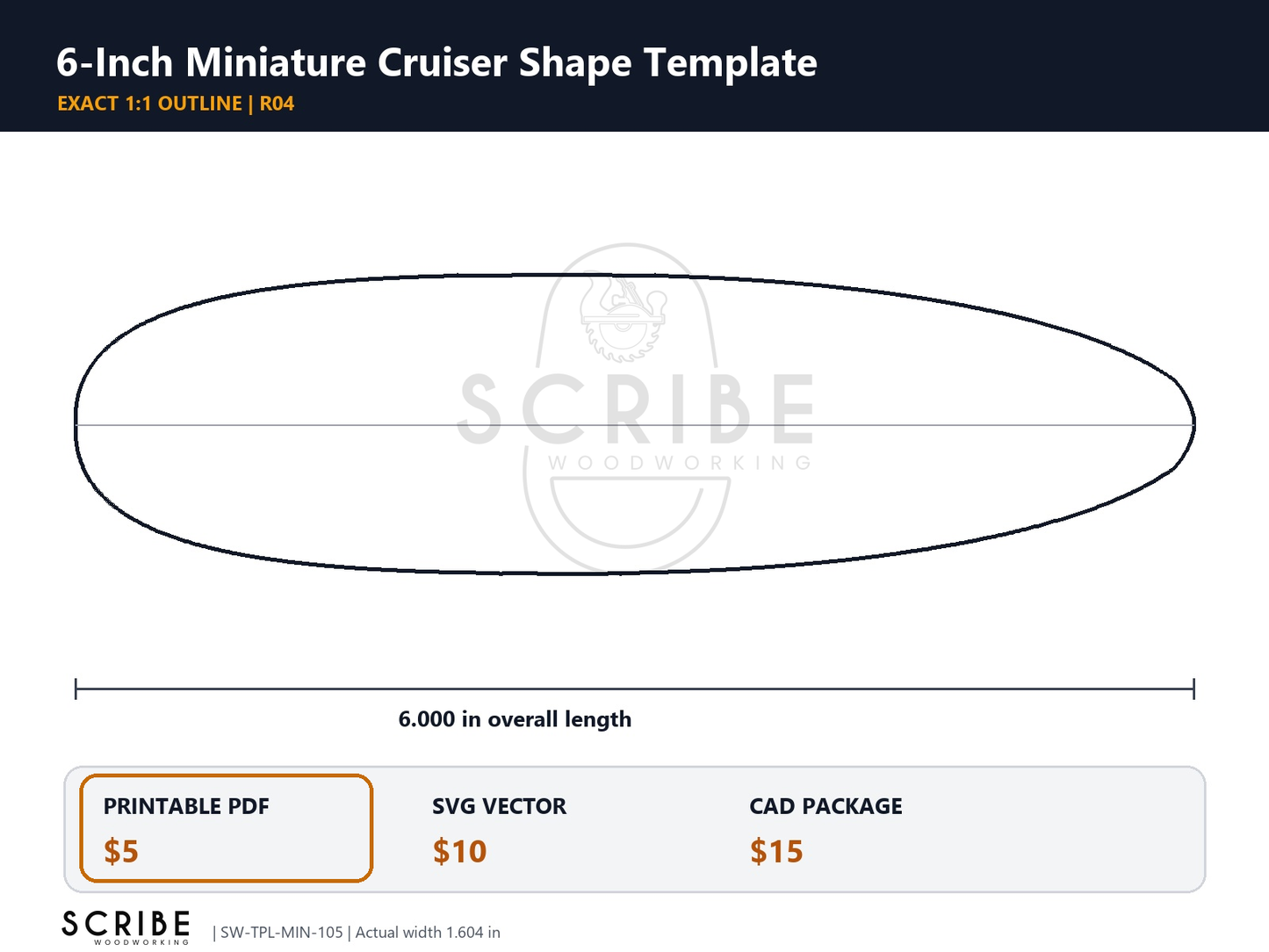 Miniature Skate Deck Templates