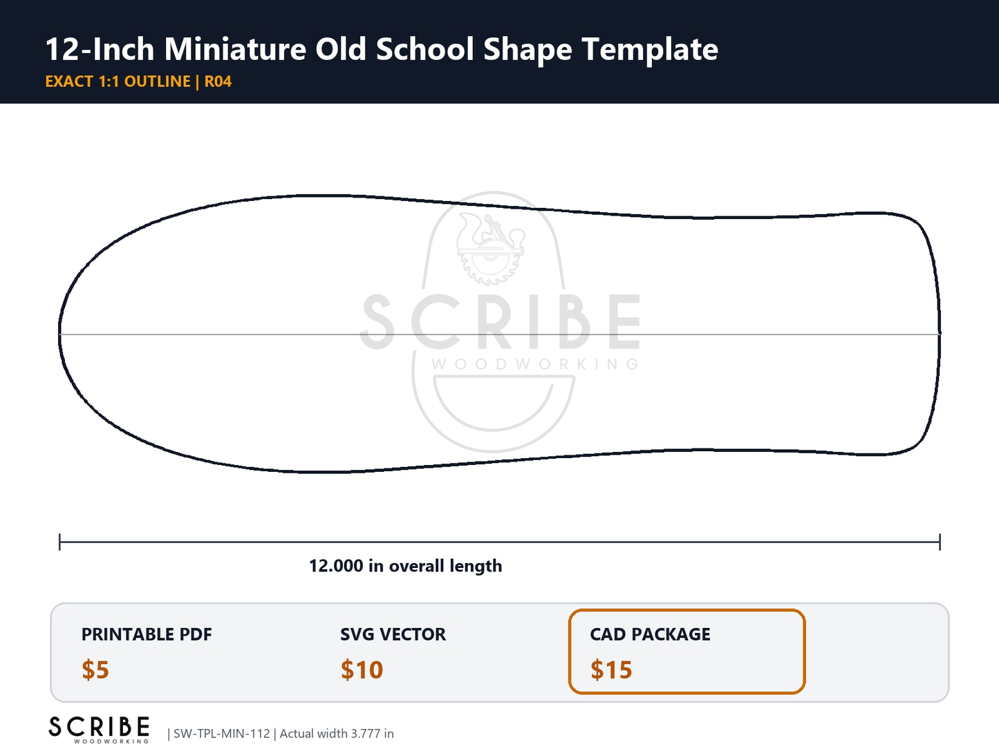 Miniature Skate Deck Templates