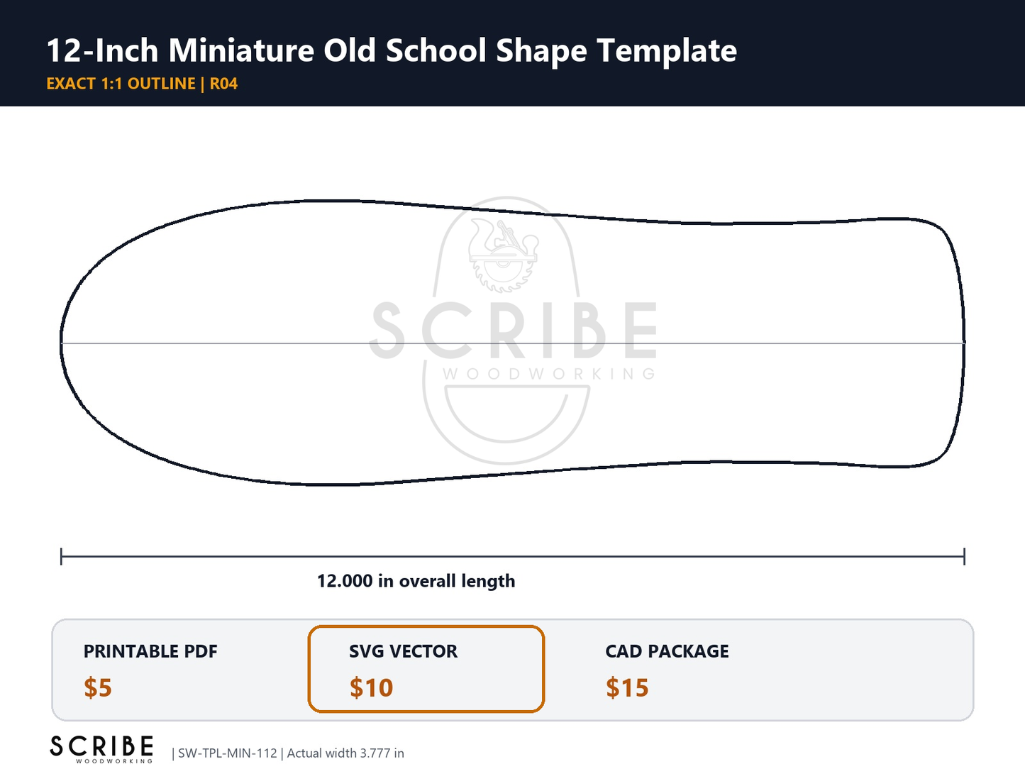 Miniature Skate Deck Templates