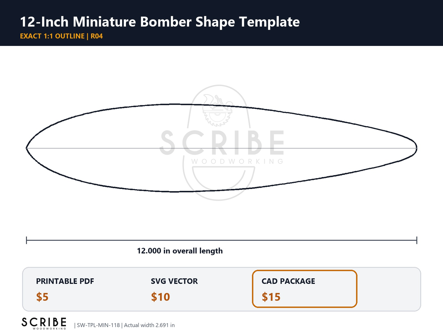 Miniature Skate Deck Templates